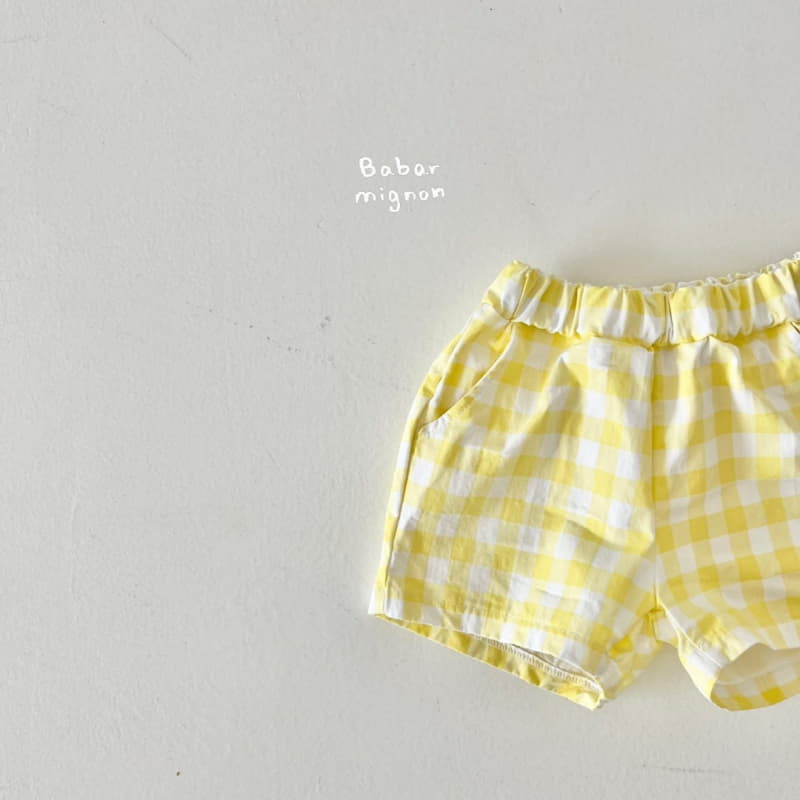Babar Mignon - Korean Children Fashion - #kidzfashiontrend - Check Shorts - 3