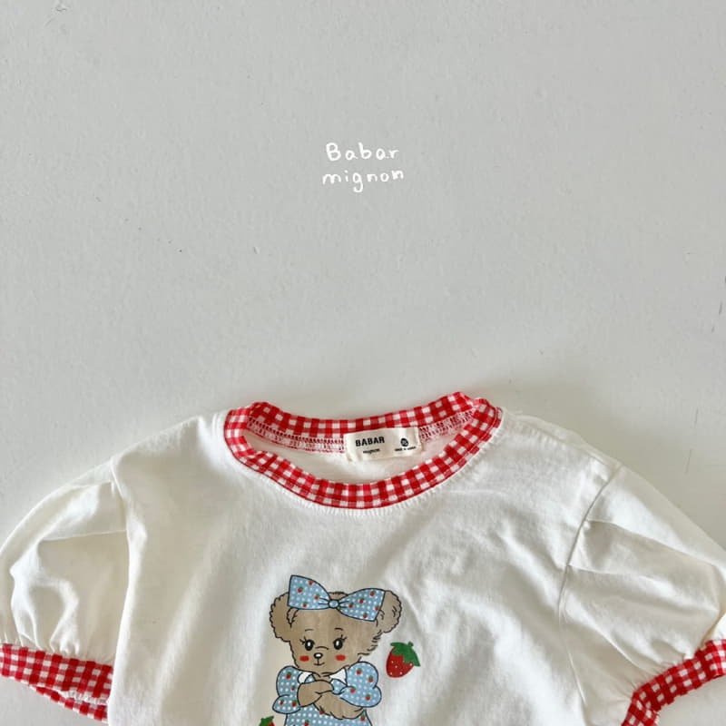 Babar Mignon - Korean Children Fashion - #minifashionista - Ribbon Bear Puff Tee - 10