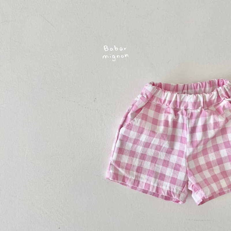 Babar Mignon - Korean Children Fashion - #prettylittlegirls - Check Shorts - 8