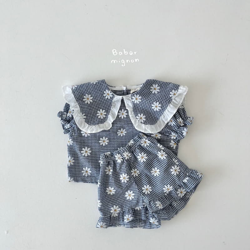 Babar Mignon - Korean Children Fashion - #prettylittlegirls - Flower Collar Top Bottom Set - 4