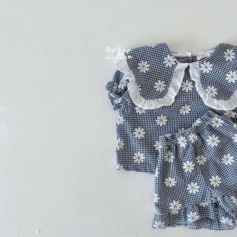 Babar Mignon - Korean Children Fashion - #toddlerclothing - Flower Collar Top Bottom Set - 5