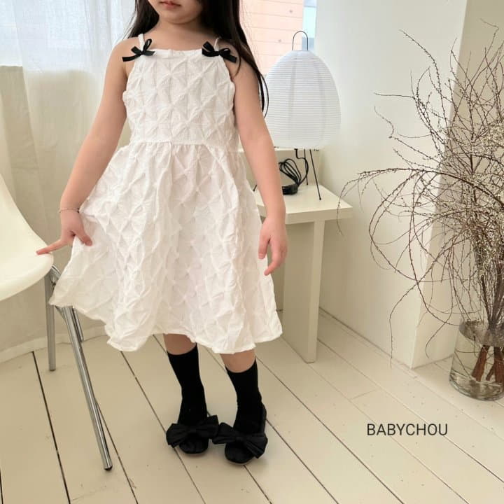 Babychou - Korean Children Fashion - #childrensboutique - Ribbon One-piece - 8
