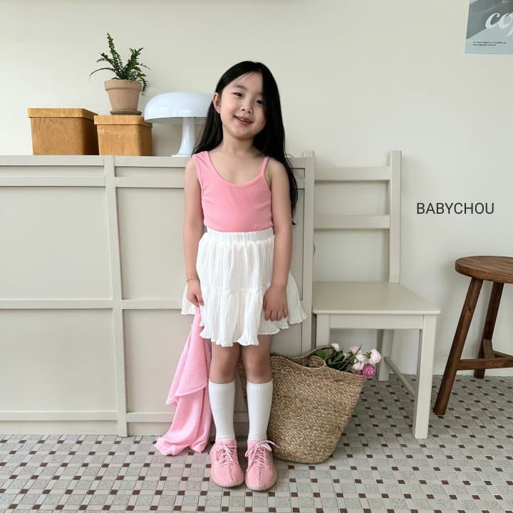 Babychou - Korean Children Fashion - #fashionkids - Slim Unbal Sleeveless - 10