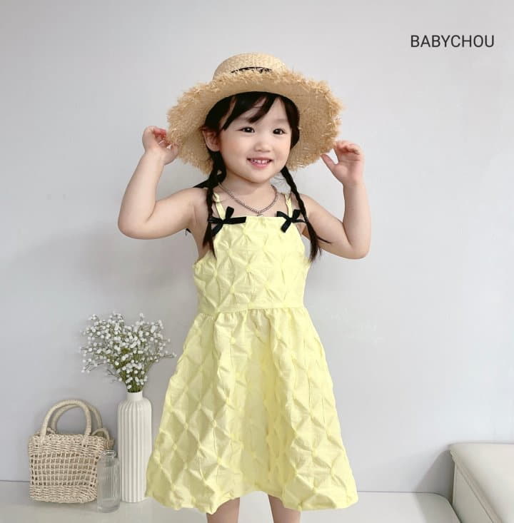 Babychou - Korean Children Fashion - #kidsshorts - Ribbon One-piece - 12