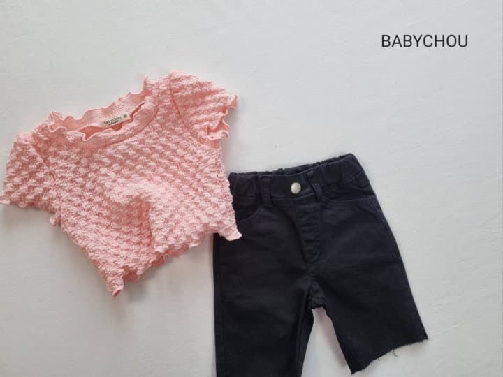 Babychou - Korean Children Fashion - #kidsshorts - Harnie Crop Tee - 9
