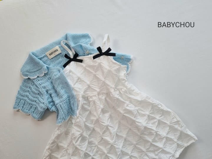 Babychou - Korean Children Fashion - #prettylittlegirls - Ribbon One-piece - 3