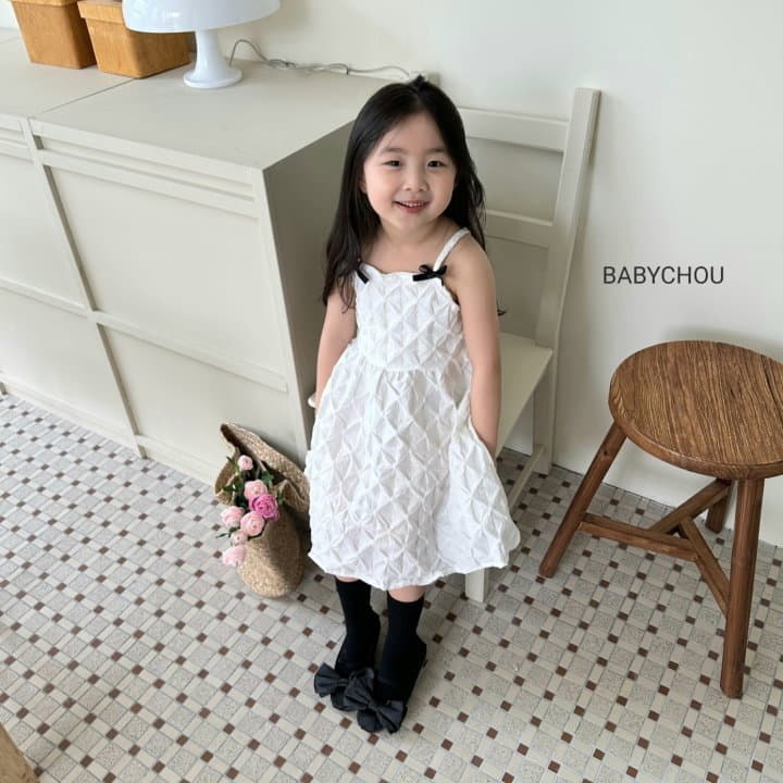 Babychou - Korean Children Fashion - #stylishchildhood - Ribbon One-piece - 6