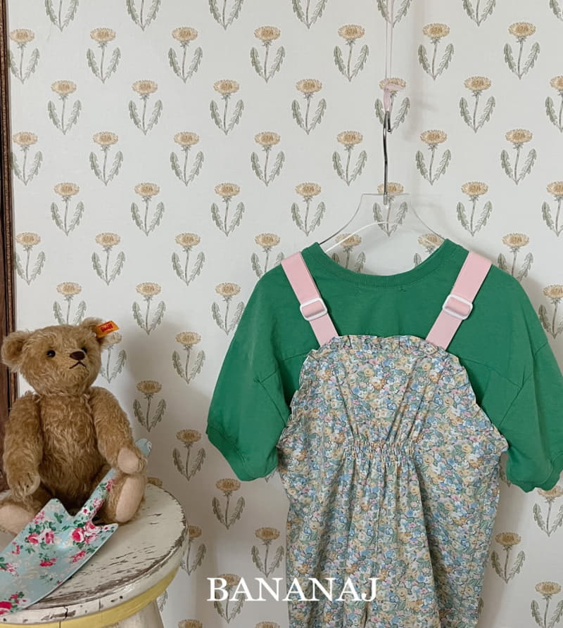 Banana J - Korean Children Fashion - #designkidswear - Flower Overalls - 2
