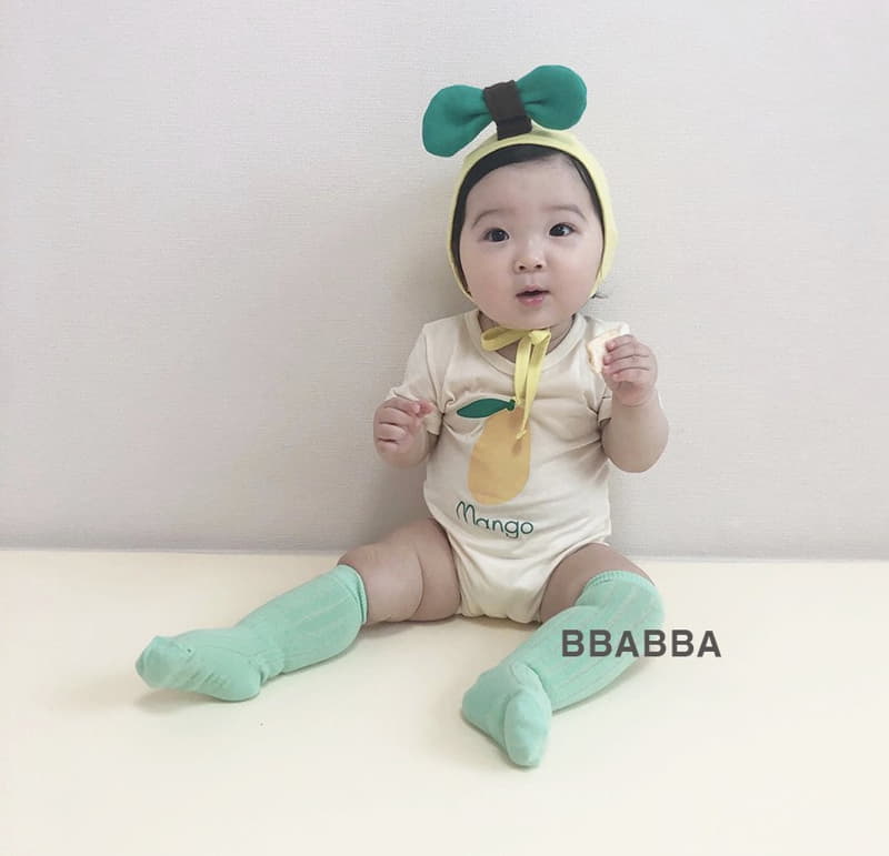 Bbabba - Korean Baby Fashion - #babyboutiqueclothing - Mini Apple Mango Bodysuit with Bonnet - 6