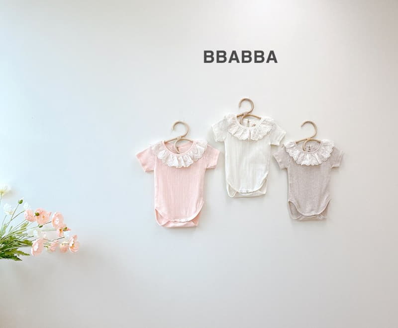 Bbabba - Korean Baby Fashion - #babyoninstagram - Frill Eyelet Bodysuit - 3