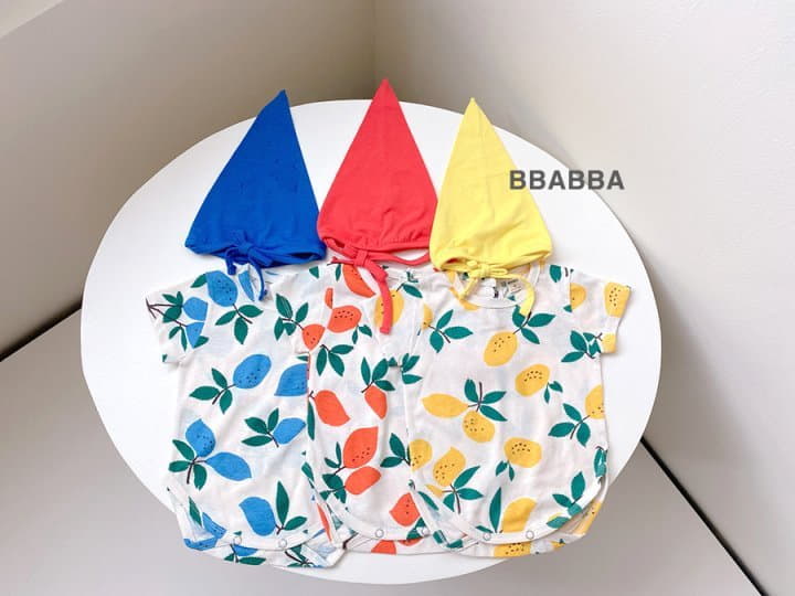 Bbabba - Korean Baby Fashion - #babyootd - Lemon Bodysuit with Bonnet - 12