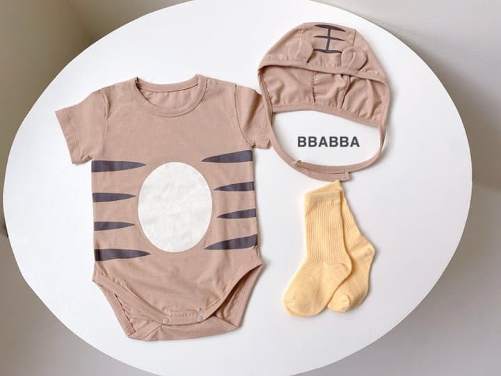 Bbabba - Korean Baby Fashion - #babyoutfit - Tiger Bodysuit Set - 2