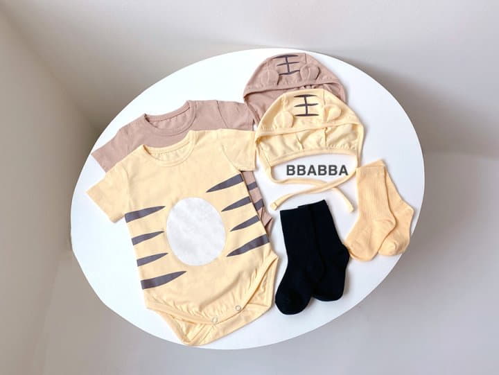 Bbabba - Korean Baby Fashion - #onlinebabyshop - Tiger Bodysuit Set - 5