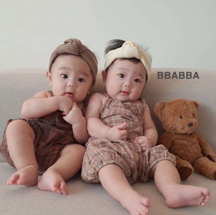 Bbabba - Korean Baby Fashion - #smilingbaby - Mori Check Bodysuit - 7
