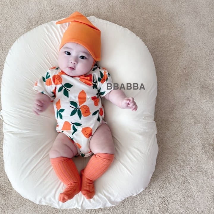 Bbabba - Korean Baby Fashion - #smilingbaby - Lemon Bodysuit with Bonnet - 3