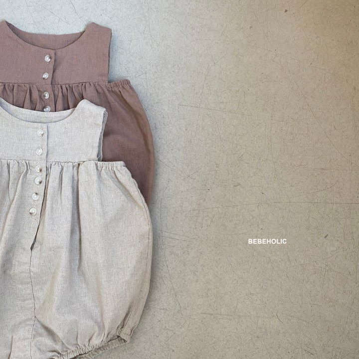Bebe Holic - Korean Baby Fashion - #babyboutique - Linen Sleeveless Bodysuit - 6