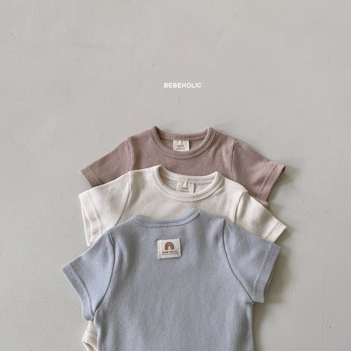 Bebe Holic - Korean Baby Fashion - #babyclothing - Rib Shirt Sleeves Bodysuit - 3