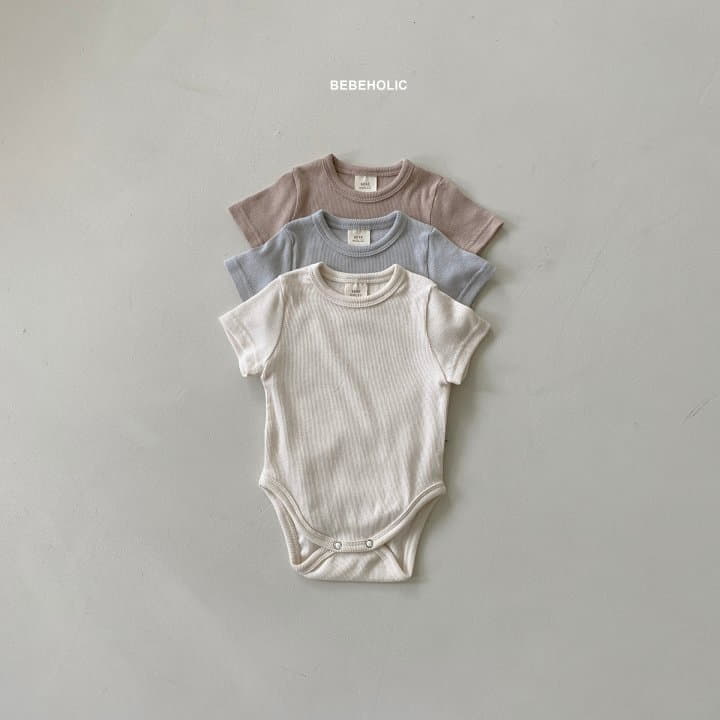 Bebe Holic - Korean Baby Fashion - #babyclothing - Rib Shirt Sleeves Bodysuit - 4