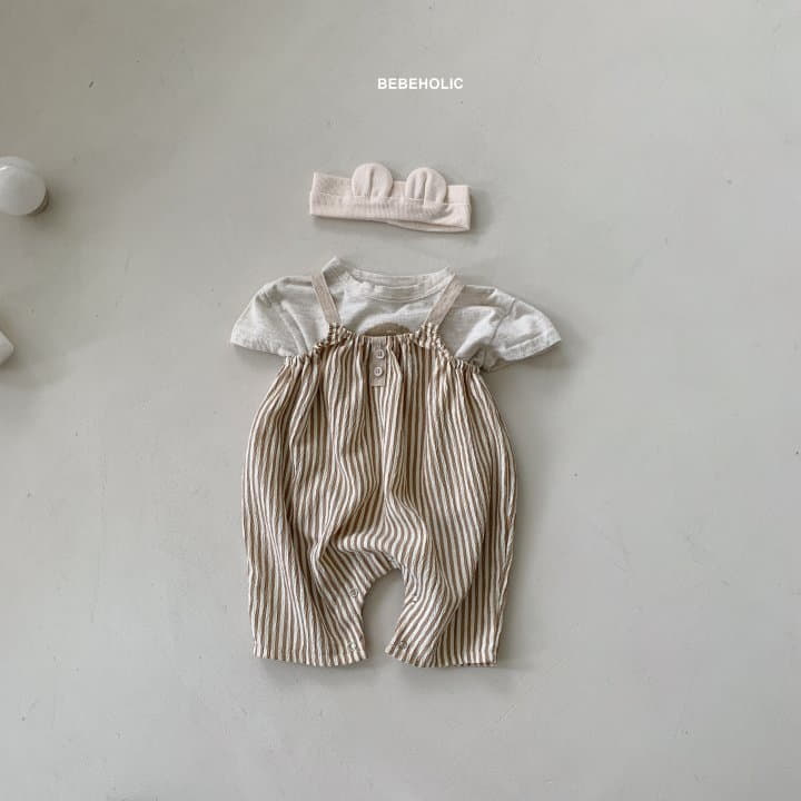 Bebe Holic - Korean Baby Fashion - #babyfever - Coco Stripes Bodysuit - 3