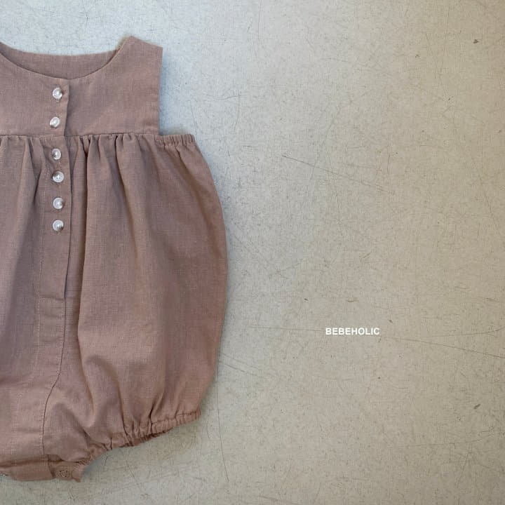 Bebe Holic - Korean Baby Fashion - #babygirlfashion - Linen Sleeveless Bodysuit - 11