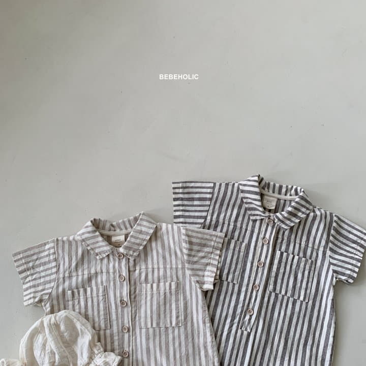 Bebe Holic - Korean Baby Fashion - #babygirlfashion - Stripes Bodysuit - 2