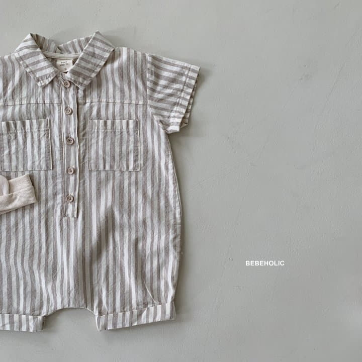 Bebe Holic - Korean Baby Fashion - #babyootd - Stripes Bodysuit - 5