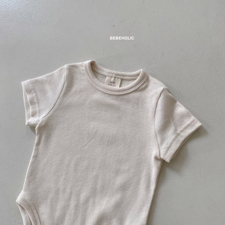 Bebe Holic - Korean Baby Fashion - #babyootd - Rib Shirt Sleeves Bodysuit - 9
