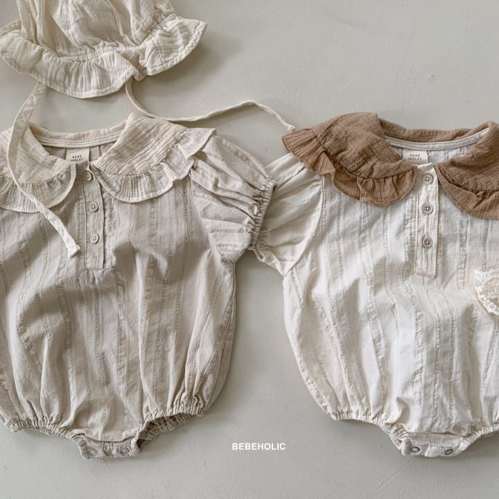 Bebe Holic - Korean Baby Fashion - #babyoutfit - Shy Collar Bodysuit - 2