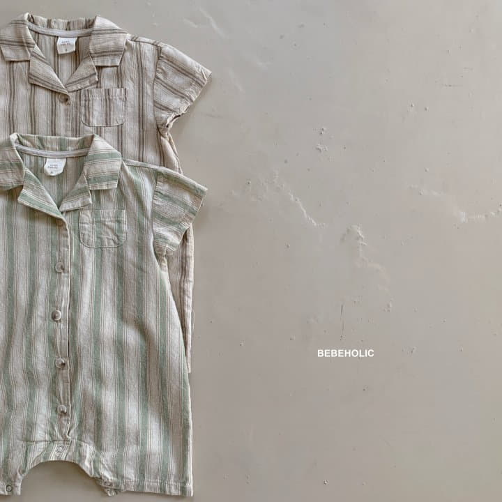 Bebe Holic - Korean Baby Fashion - #babyoutfit - Miu Stripes Bodysuit - 8
