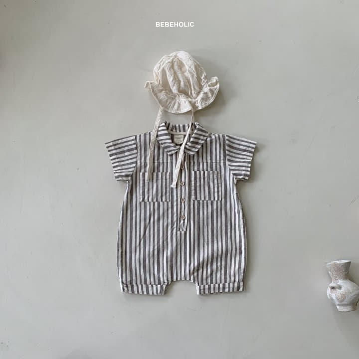 Bebe Holic - Korean Baby Fashion - #babyoutfit - Stripes Bodysuit - 6