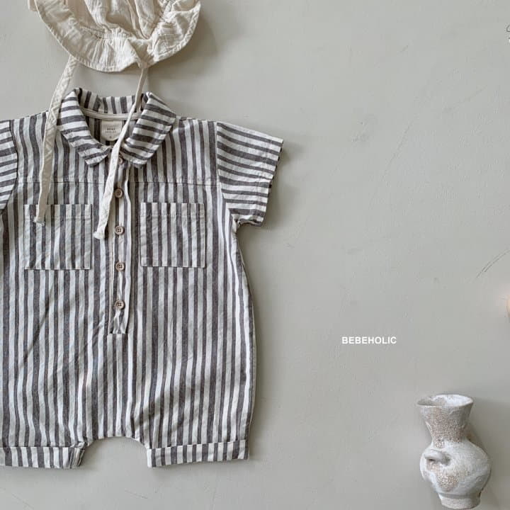 Bebe Holic - Korean Baby Fashion - #babyoutfit - Stripes Bodysuit - 7