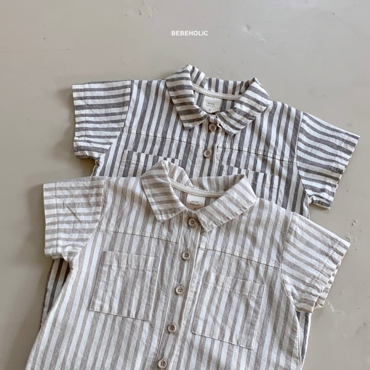 Bebe Holic - Korean Baby Fashion - #babywear - Stripes Bodysuit - 8