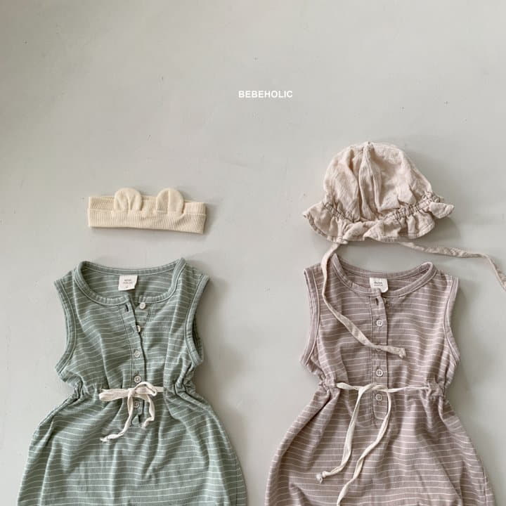 Bebe Holic - Korean Baby Fashion - #onlinebabyboutique - May Stripes Bodysuit - 2