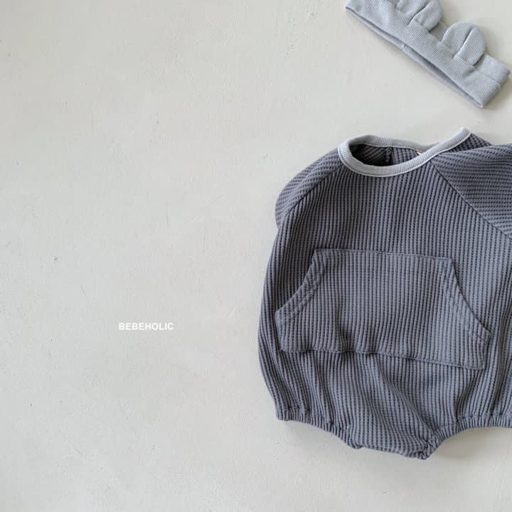Bebe Holic - Korean Baby Fashion - #onlinebabyboutique - Waffle Kangaroo Bodysuit - 6
