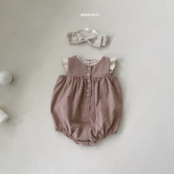 Bebe Holic - Korean Baby Fashion - #onlinebabyboutique - Linen Sleeveless Bodysuit - 4