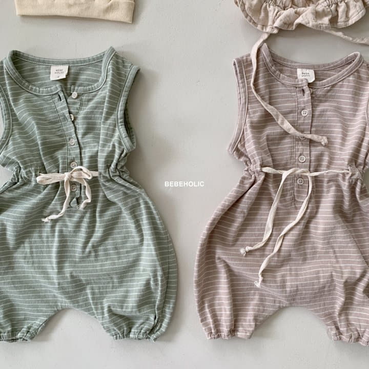 Bebe Holic - Korean Baby Fashion - #onlinebabyshop - May Stripes Bodysuit - 3