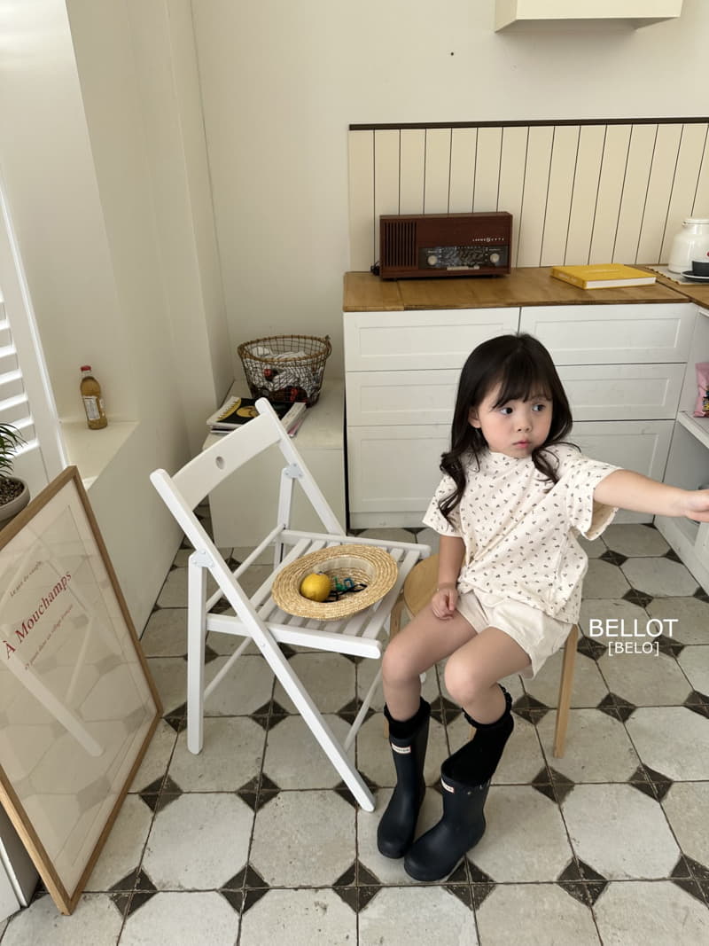Bellot - Korean Children Fashion - #kidsshorts - Flower Tee