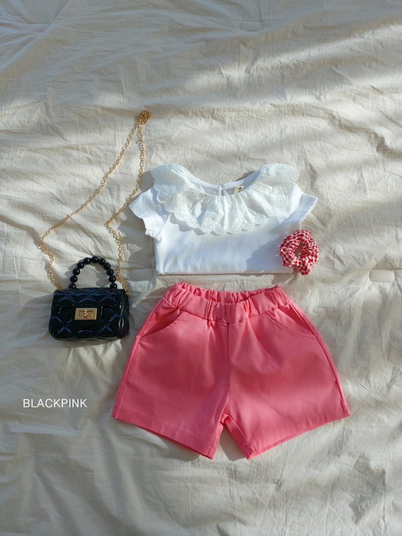Black Pink - Korean Children Fashion - #childofig - Lace Frill Tee - 2