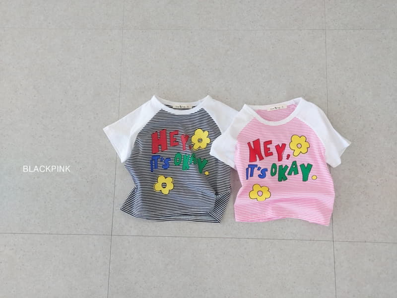 Black Pink - Korean Children Fashion - #childofig - Hey Raglan Tee