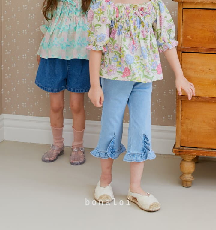 Bonaloi - Korean Children Fashion - #littlefashionista - Botton Frill Jeans - 3