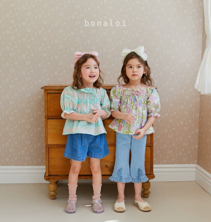 Bonaloi - Korean Children Fashion - #minifashionista - Botton Frill Jeans - 5