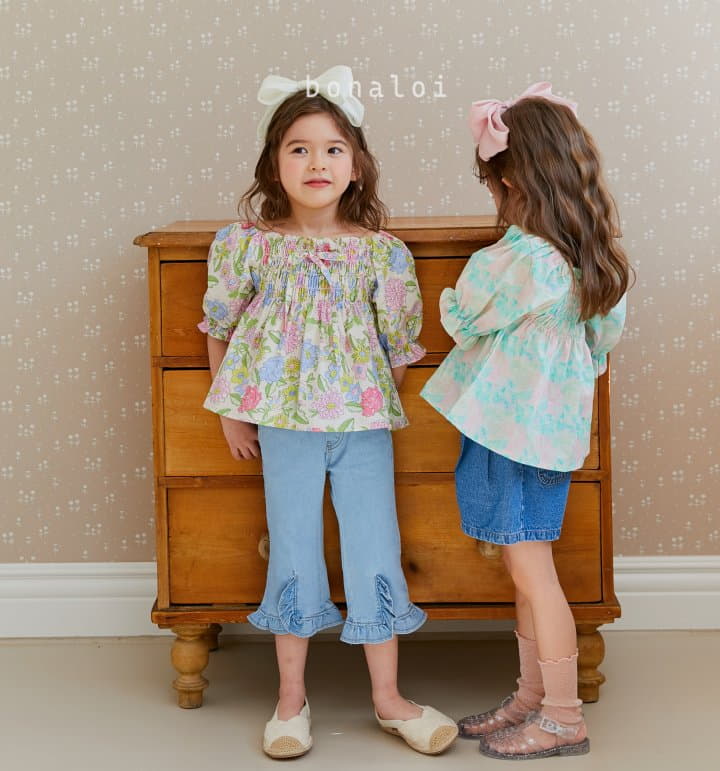 Bonaloi - Korean Children Fashion - #prettylittlegirls - Botton Frill Jeans - 6