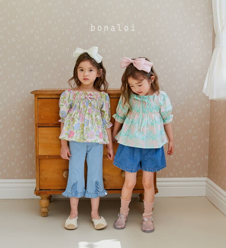 Bonaloi - Korean Children Fashion - #todddlerfashion - Botton Frill Jeans - 7