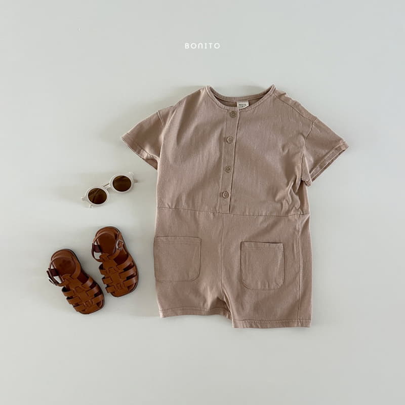 Bonito - Korean Baby Fashion - #babyboutique - Short Sleeves Overalls - 2