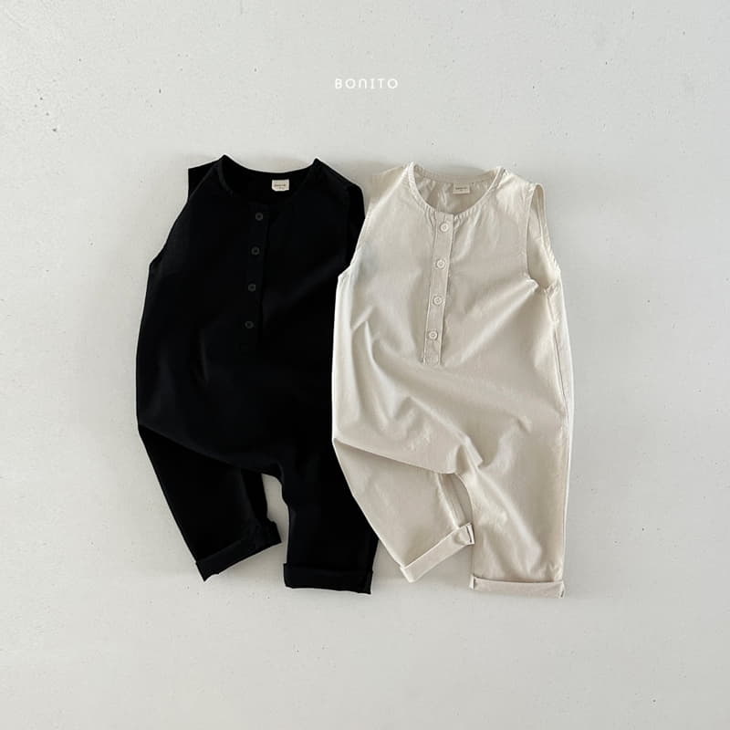 Bonito - Korean Baby Fashion - #babyboutiqueclothing - Linen Sleeveless Overalls