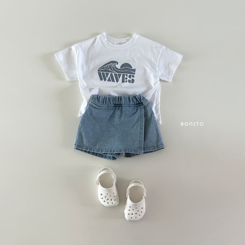 Bonito - Korean Baby Fashion - #babyboutiqueclothing - Denim Skrit Shorts - 5