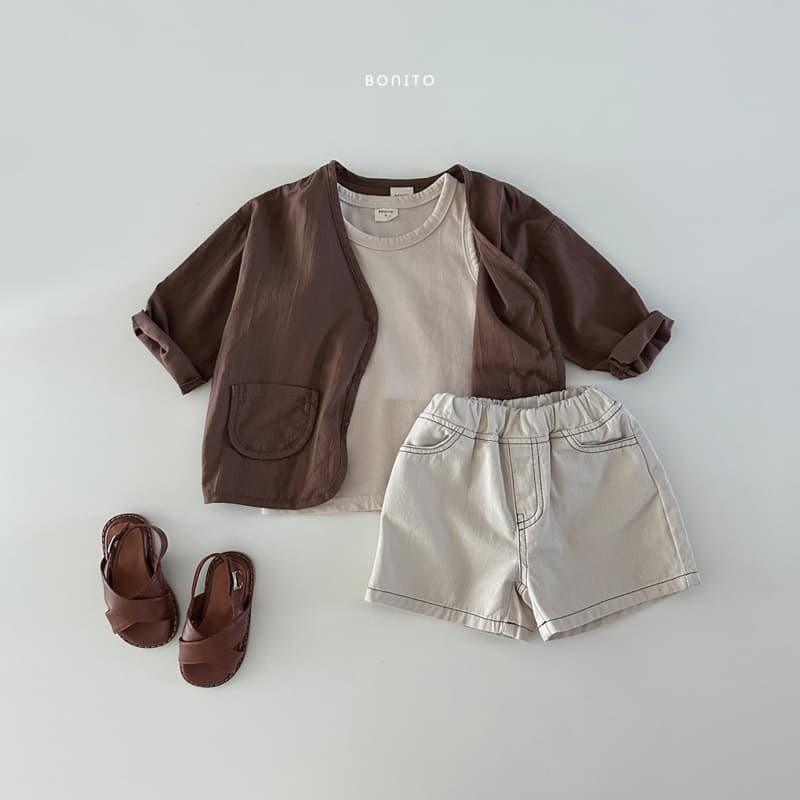 Bonito - Korean Baby Fashion - #babyclothing - Cotton Stitch Shorts - 10