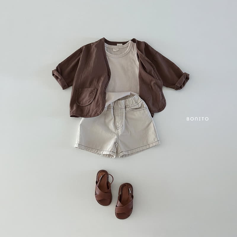 Bonito - Korean Baby Fashion - #babyfashion - Cotton Stitch Shorts - 11