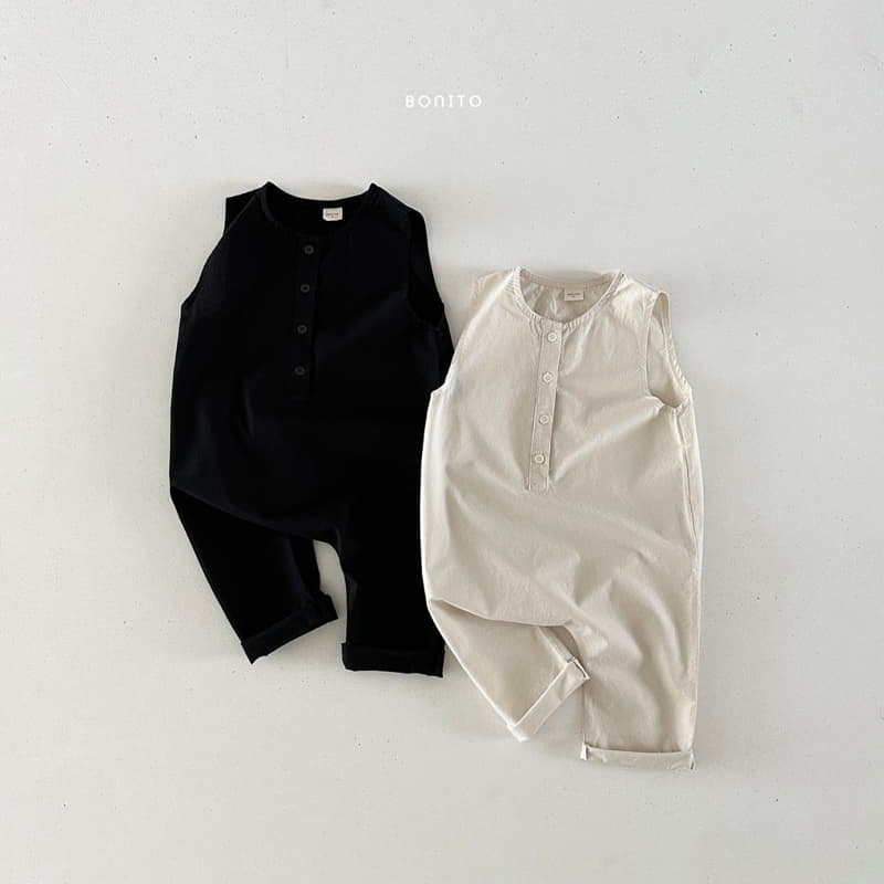 Bonito - Korean Baby Fashion - #babyfashion - Linen Sleeveless Overalls - 4
