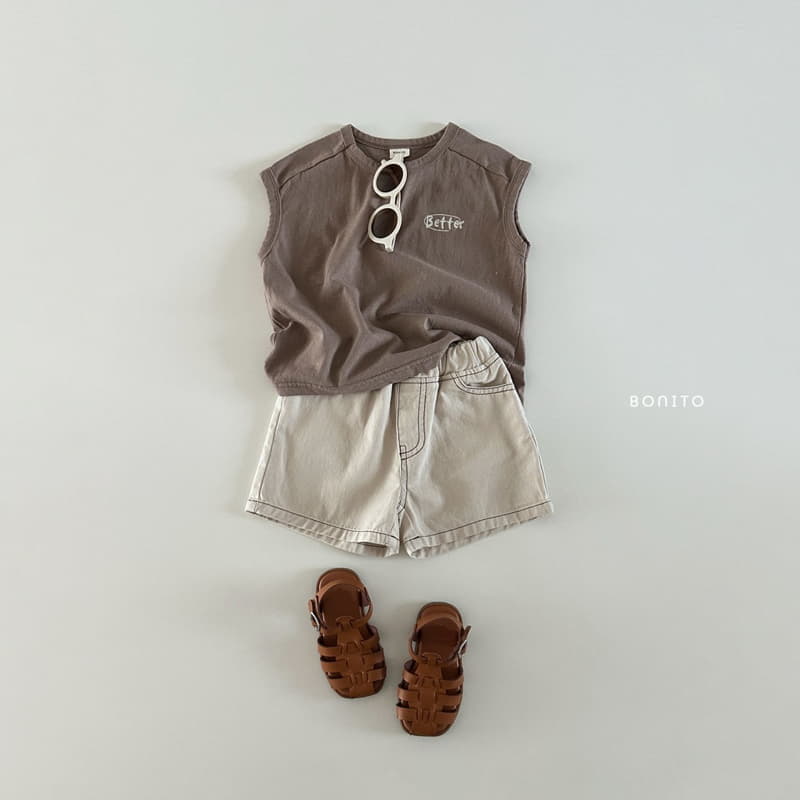Bonito - Korean Baby Fashion - #babyfever - Cotton Stitch Shorts - 12
